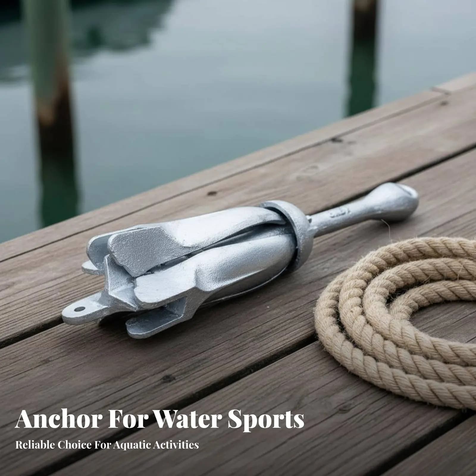 Ancora per Kayak in Acciaio al Carbonio, Ancora per Piccole Imbarcazioni, Accessorio Nautico, Sistema di Ancoraggio Portatile, Design Salvaspazio per Kayaker, Lago