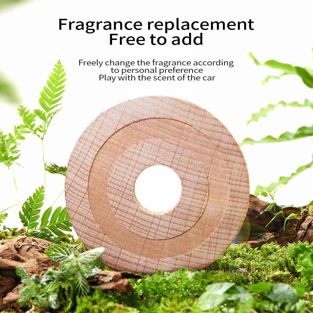 2 pezzi di ricambio per deodorante per auto, trucioli di legno di faggio, compresse, profumo per auto, ricarica di profumo, faggio naturale per oli professionali