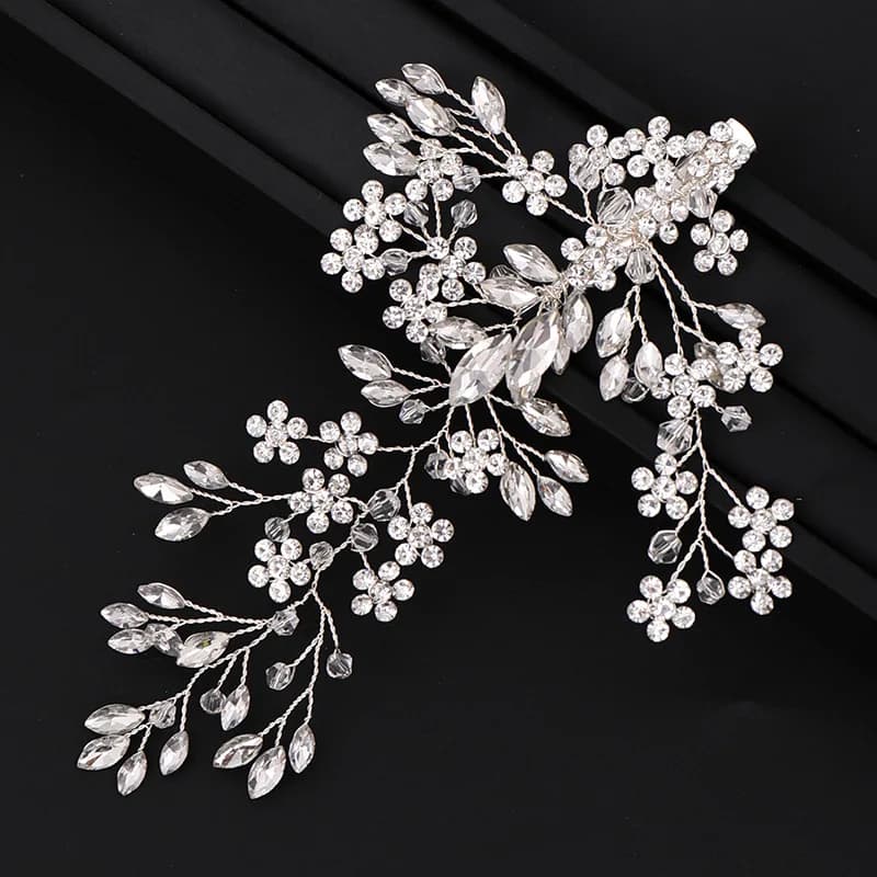 Bridal Hair Band Fork to Marry Pure Crystal Handmade Hair Band Hair Clips Tiara Wedding Oderbia Crown
