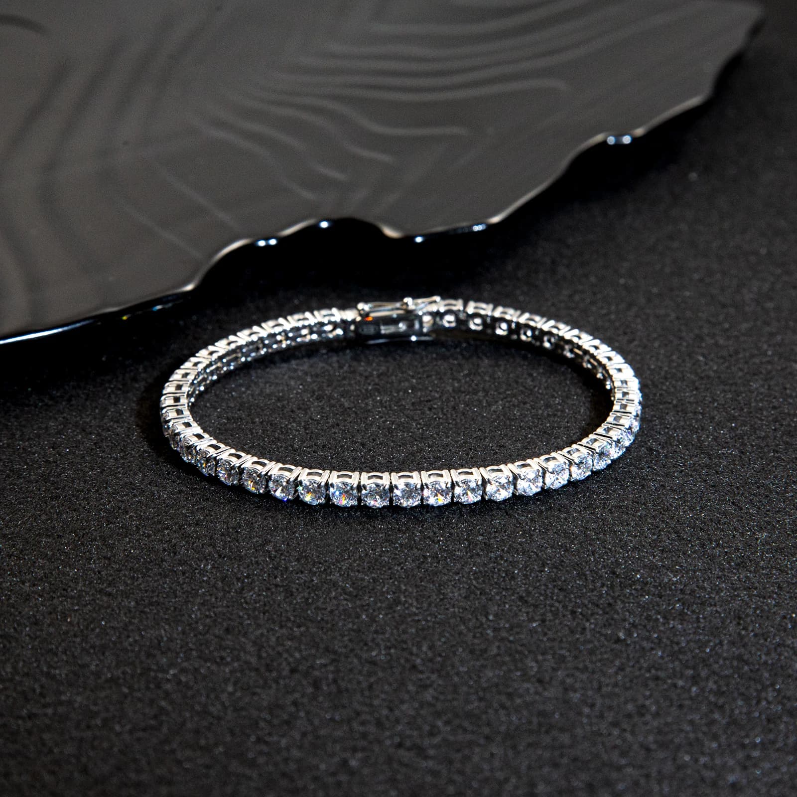 Bracciale tennis in ottone zircone SDA 5A per regalo da uomo con gioielli a catena fine