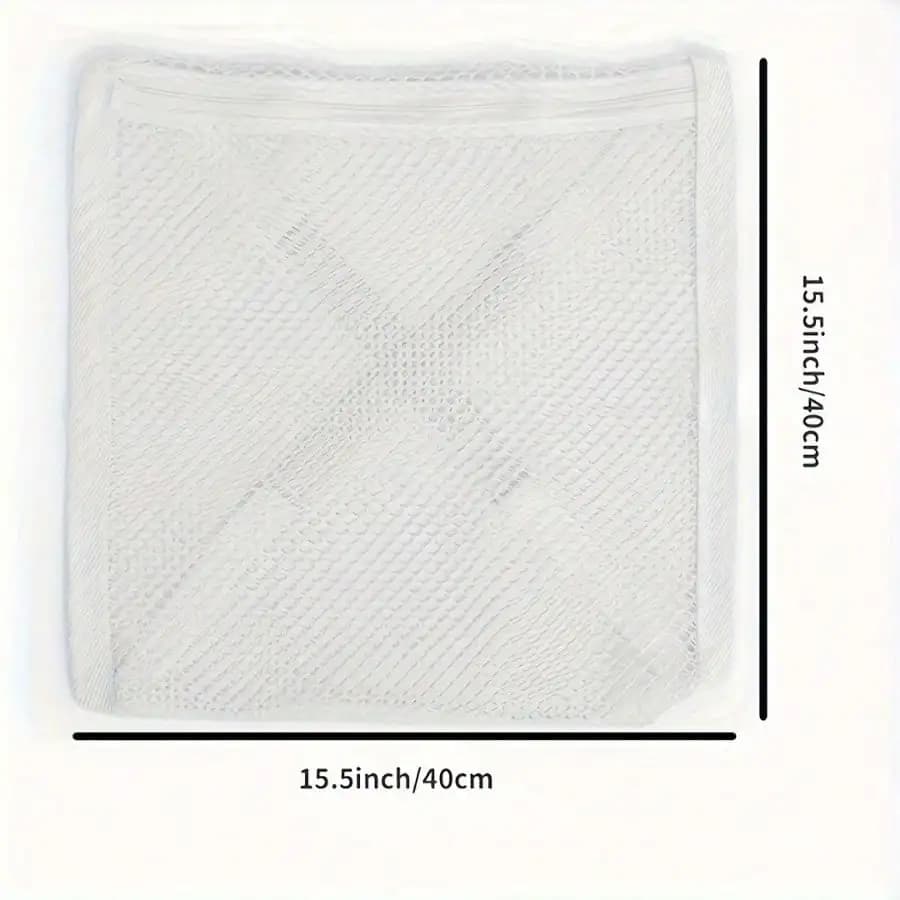 2 Bags Reusable for Washing Shoes, White with Hinge and Strap, for Protection of Shoes and Laundry Clothes