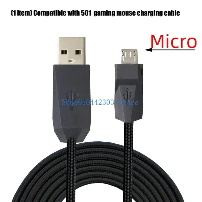 652F USB to Type C Mouse Charging Cable Data Line Replacement Wire for Gladius II ROG Spatha Gaming Mouse