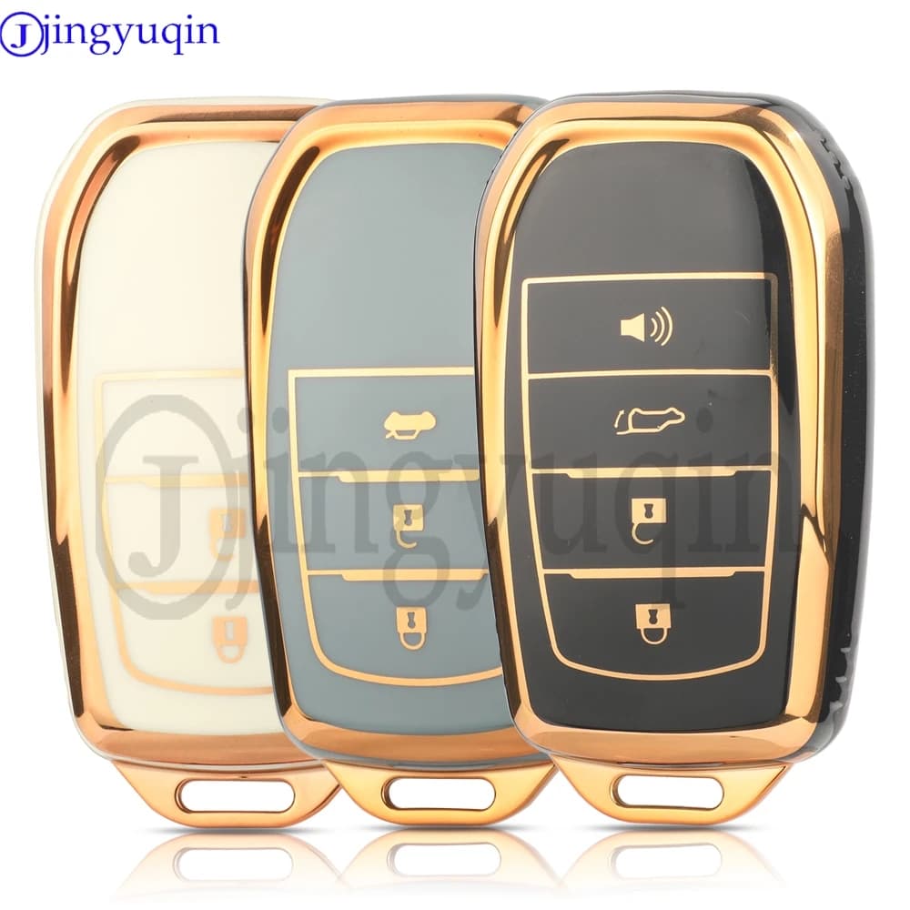 Jingyuqin TPU Auto Chiave A Distanza Dell'automobile Della Copertura Della Cassa Per Toyota CHR Hilux Fortuner Land Cruiser 200 Camry Corolla Crown RAV4 Highland
