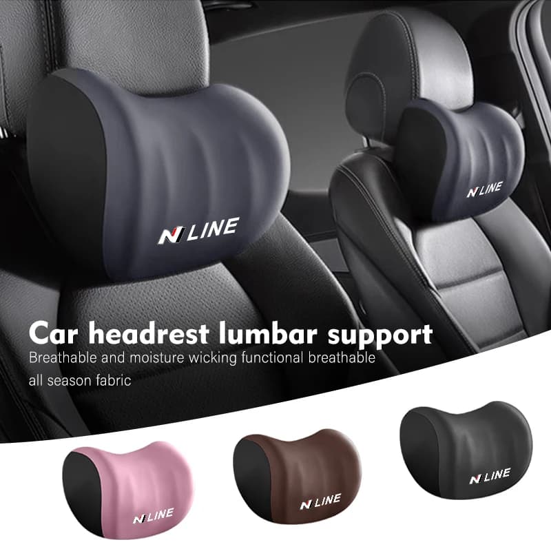 Car Pillow Protection Backrest Cushion Lumbar Headrest Support For Hyundai N Nline Tucson Kona Sonata Veloster i20 i30