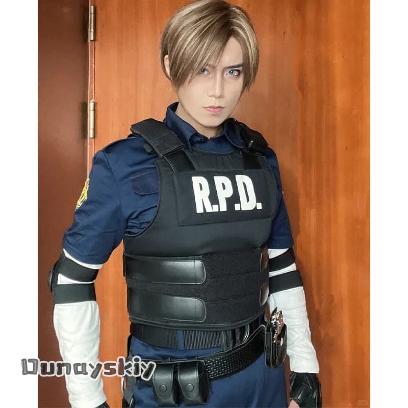 Cosplay Costume aBNNS* R.E. 2 Leon - Dress by Leon Scott Kennedy for Halloween, Vest, Coat, Top, Pants - Adult Coating