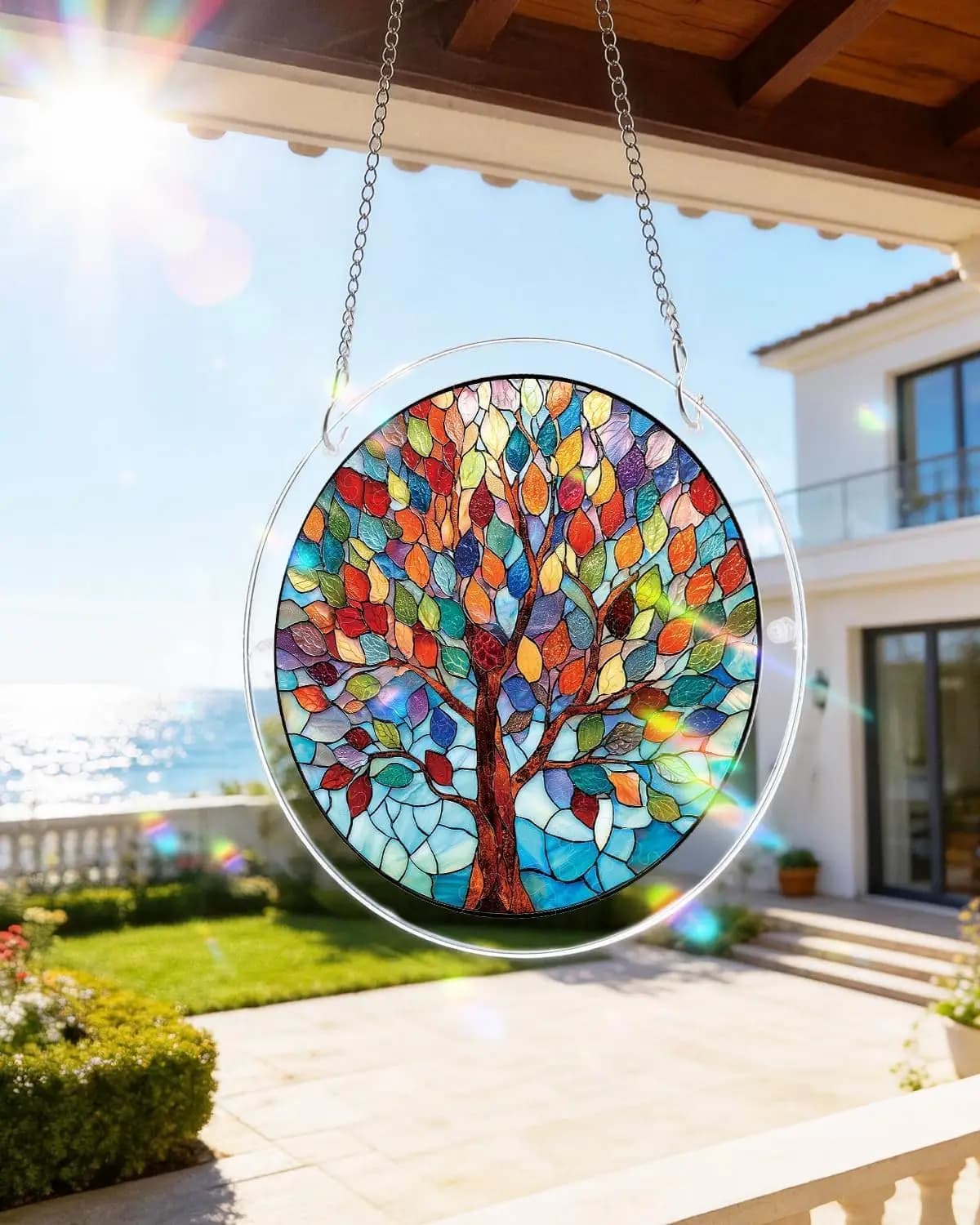 Acrylic Puzzle Suncatcher, Acchiappasole Colorati Fai-da-Te da Appendere alla Finestra, Decorazione per la Casa, Regalo di Compleanno per Donne, Uomini, Moglie, Mamma