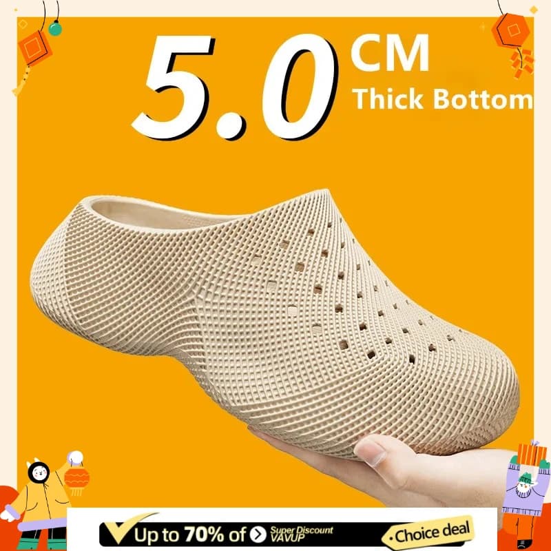 Nuove Ciabatte Estive 2026 alla Moda per Coppie, Sandali da Uomo in EVA con Punta Chiusa, Scarpe da Esterno con Fondo Spesso, Scarpe da Spiaggia di Lusso, Scarpe da Giardino da Uomo