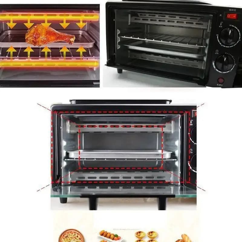 3 in 1 Breakfast Station Oven Coffee Maker and Frying Pan