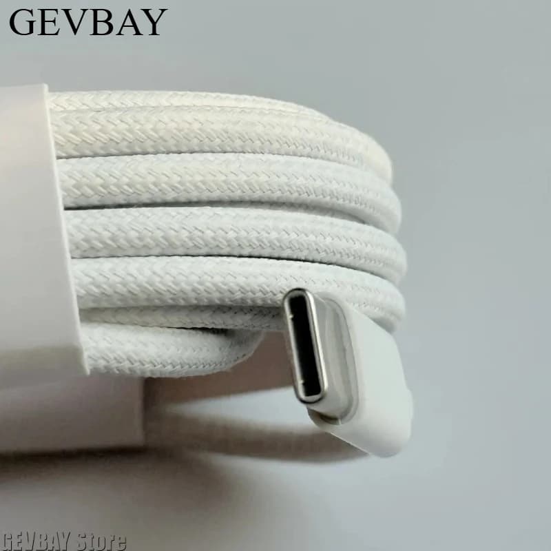 60W PD Braided USB-C to C Fast Charging Cable For iPhone Samsung Huawei Android