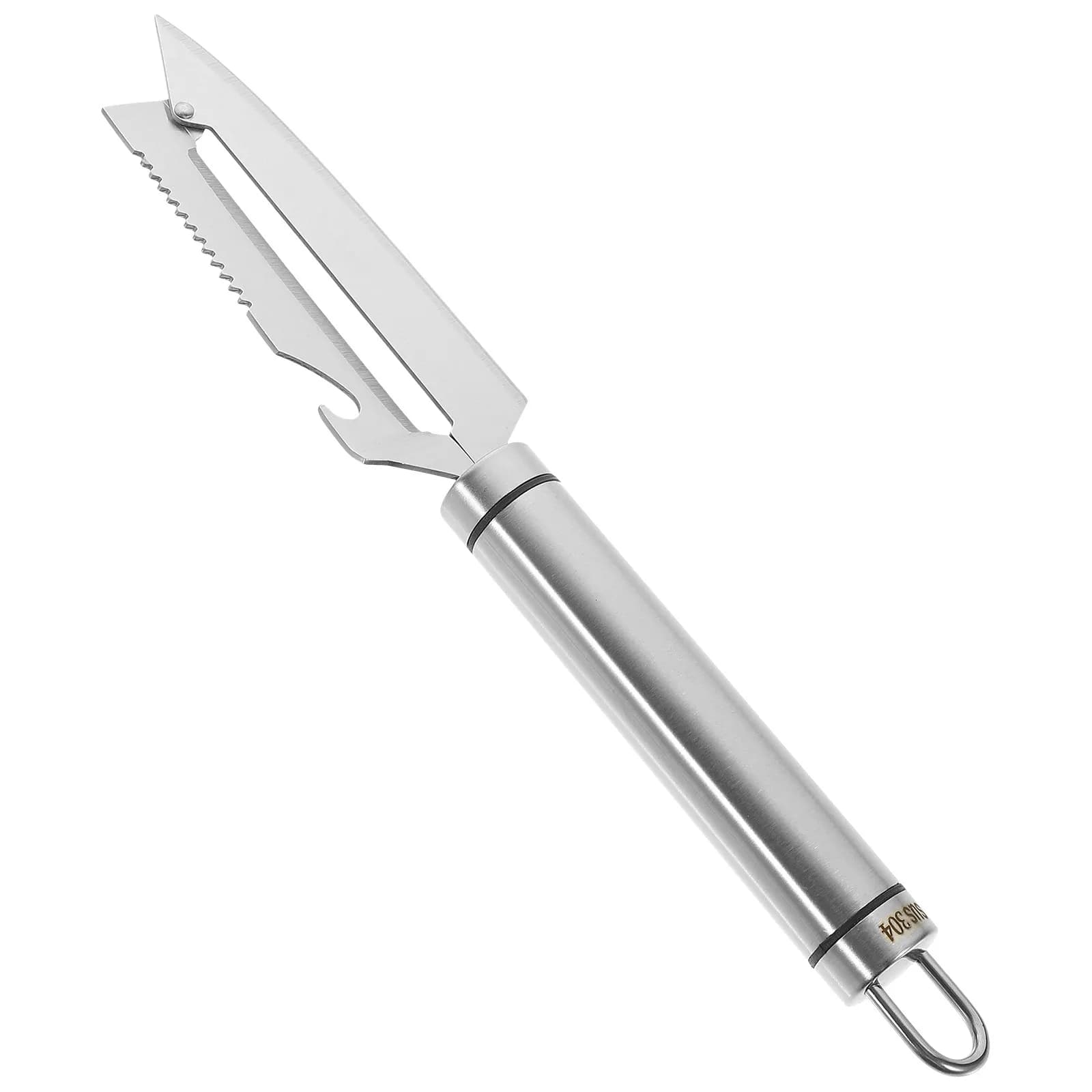 Pelapatate multifunzione in acciaio inossidabile, utensile da cucina per verdure, frutta, squame di pesce, coltello per sbucciare con foro per appendere