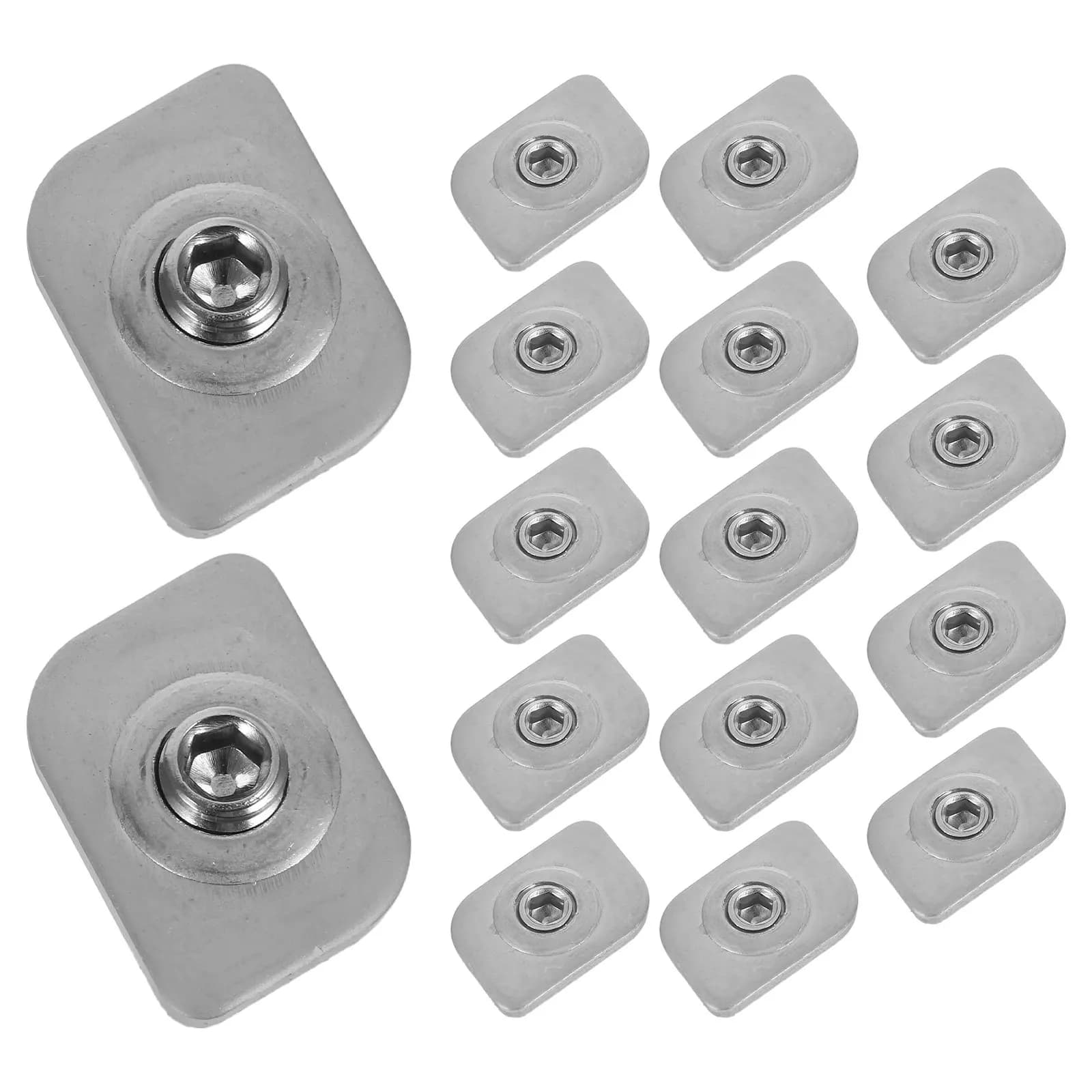 Set di 16 Limitatori per Finestre in Acciaio Inox, Blocco di Sicurezza per Porte Scorrevoli e Finestre Orizzontali