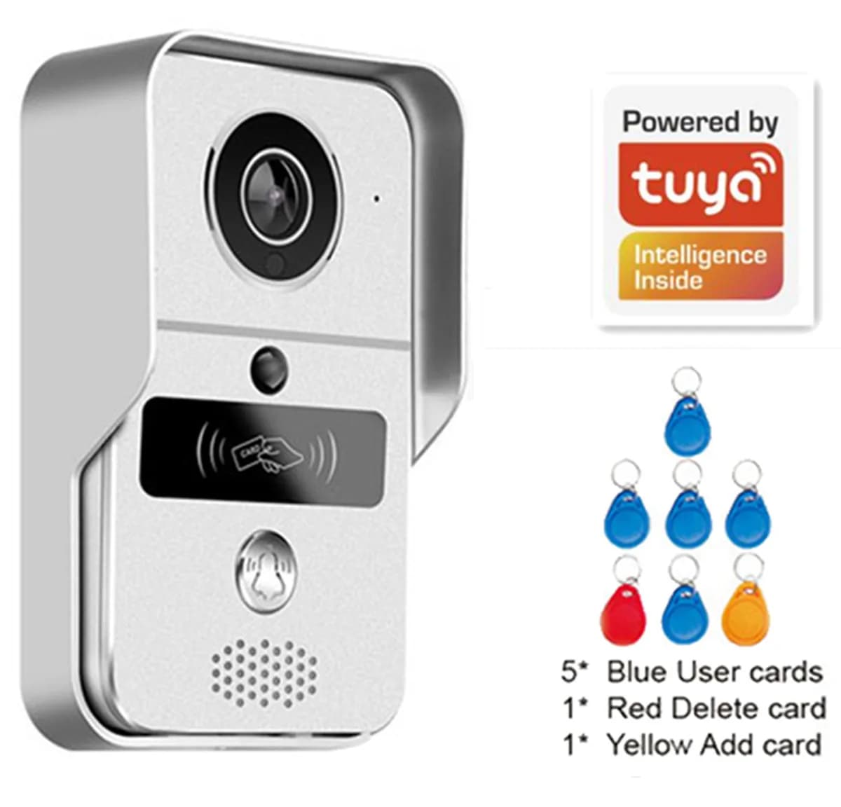 Tuya APP WIFI 2MP 1080P POE Campanello IP con campanello interno Videocitofono Videocitofono grandangolare da 140 gradi H.265