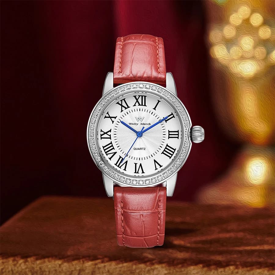 Orologio WM Orologio da donna al quarzo Orologio da donna d'affari classico casual impermeabile Orologio Welly Merck WM080L