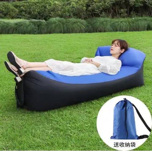 Lettini prendisole Divano gonfiabile stile cuscino Divano letto pigro portatile da esterno Sacco a pelo gonfiabile pieghevole Divano letto reclinabile
