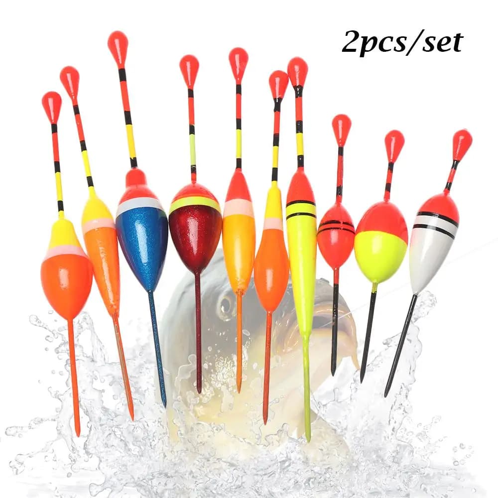 2 Pezzi Galleggianti da Pesca alla Ghiaccio alla Moda con Indicatore di Scia e Luce, Galleggianti Bobber