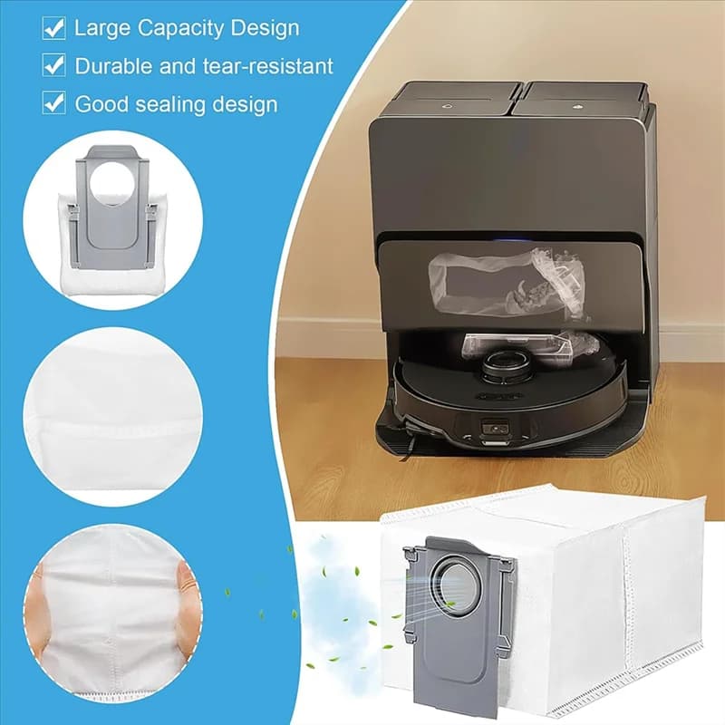 ABGH-Accessori Per Roborock S8 Maxv Ultra Robot Aspirapolvere Pezzi di Ricambio Spazzola Laterale Principale Filtro Hepa Mop Sacchetti Per La Polvere di Stoffa