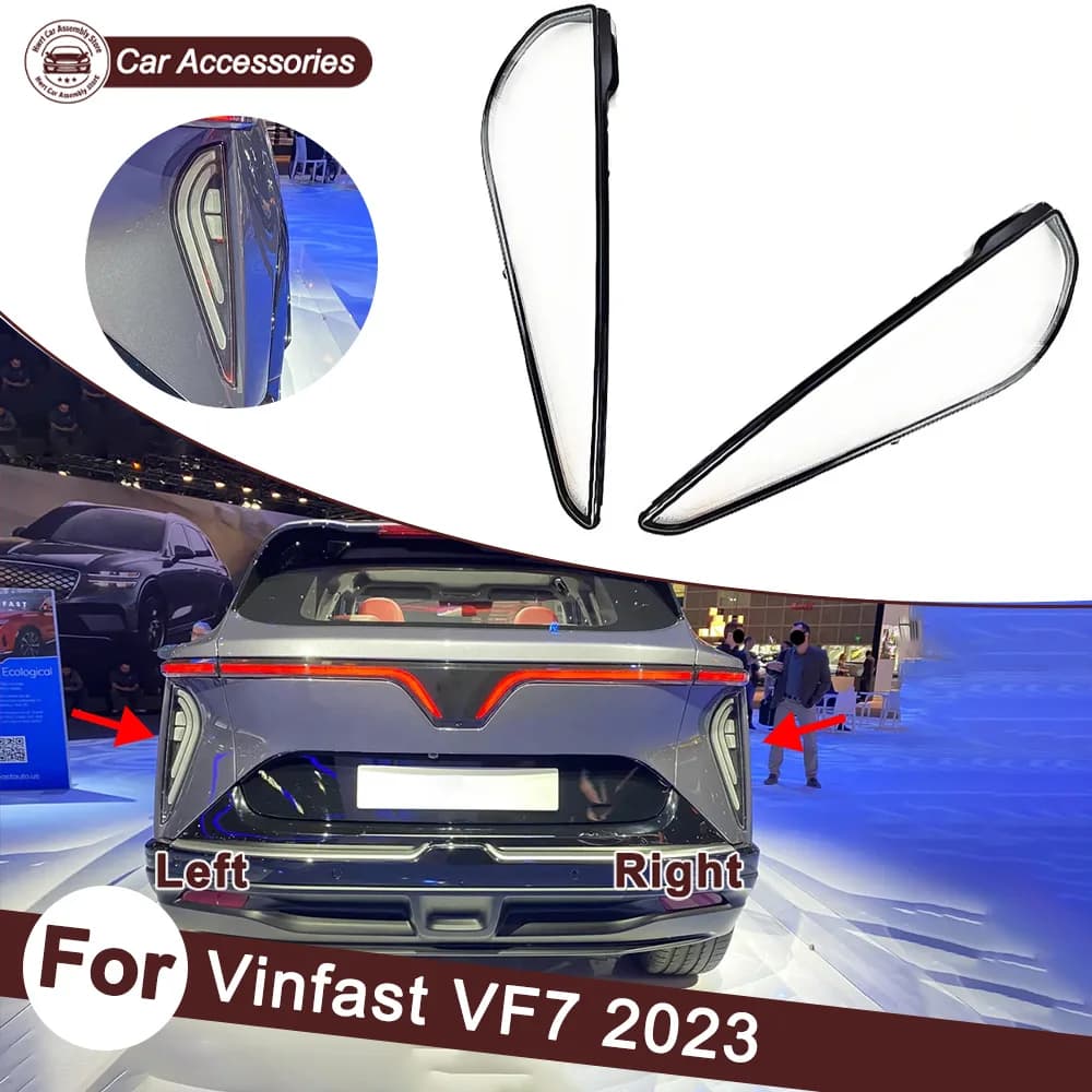 Taillight Lens 2023 For Vinfast VF7 Car Rear Taillight Shell Brake Lights Shell Replacement Auto Rear Shell Cover Mask Lampshade