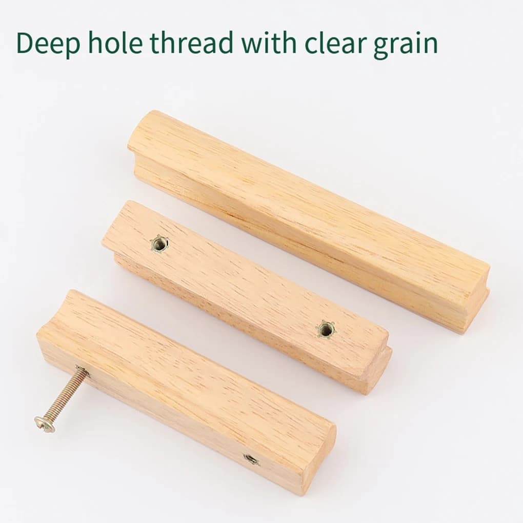 4 pezzi di maniglie in legno per armadi e cassetti, AC34-160MM, maniglie in legno per mobili