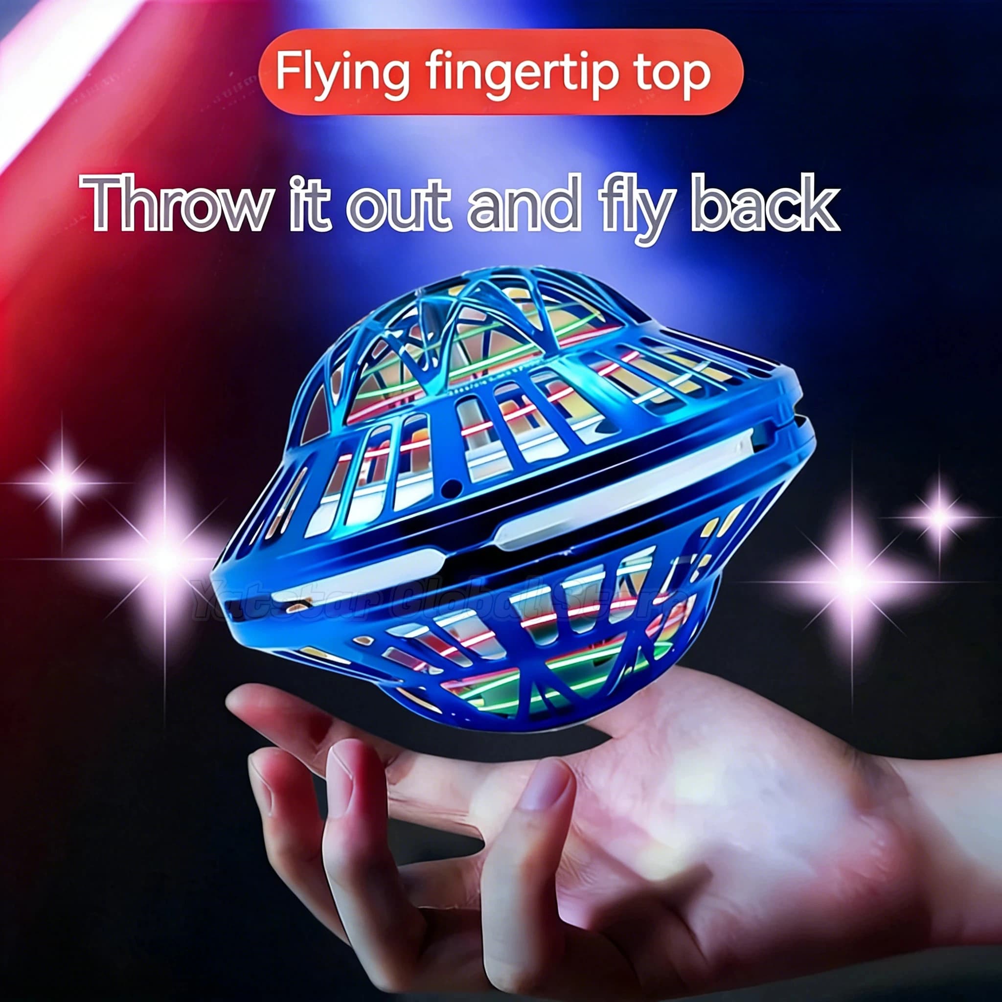Fly Orb Magic Boomerang Ball – Drone con Luci LED, Giocattolo Volante Girevole, Antistress, Regalo di Natale per Bambini