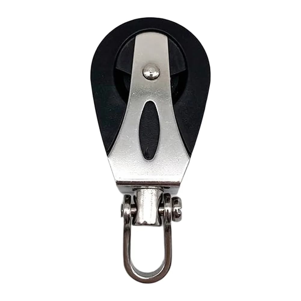 Rope Handling Pulley Constructed from Stainless Steel and Nylon for Pilates Reformers Sailing Gear and Marine Fitness Setups