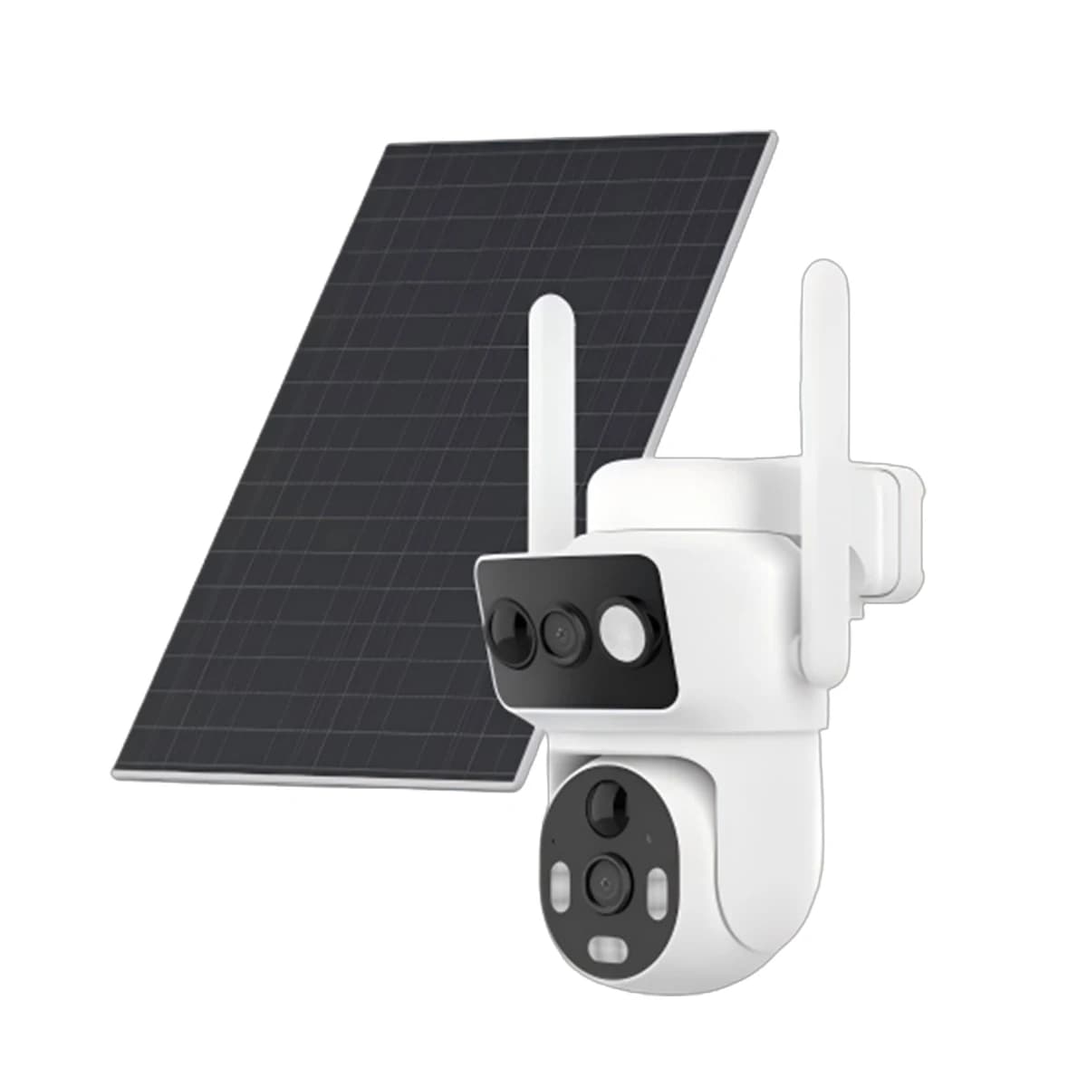 Telecamera di Sicurezza Solare PTZ con Doppia Lente, Rilevamento Movimento, 4G/WiFi per Esterni