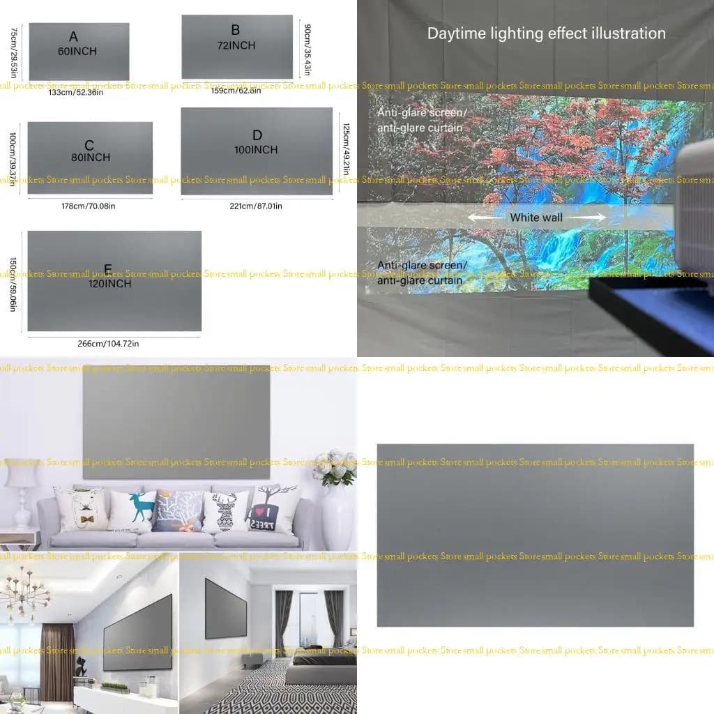 R1WD Schermo per proiettore Home Theater pieghevole Rapporto d'aspetto 16:9 Poliestere Rapporto contrasto elevato Ideale per