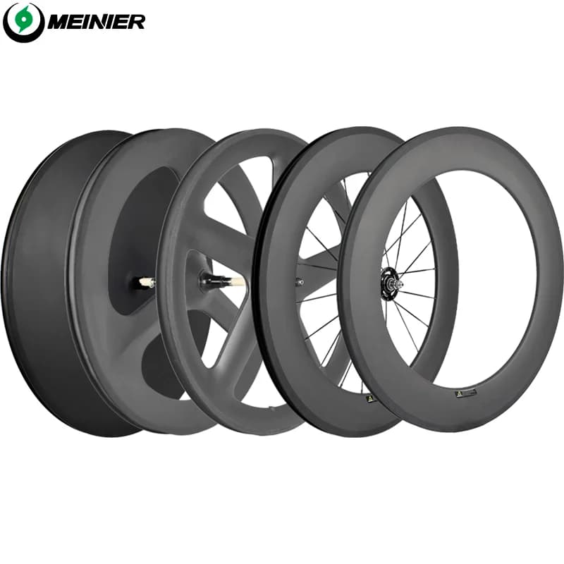 T800 Ruota fissa in carbonio super leggera 700C Bici da pista/Triathlon/TT/Freno a V/Pneumatico per copertoncino con freno a disco da strada