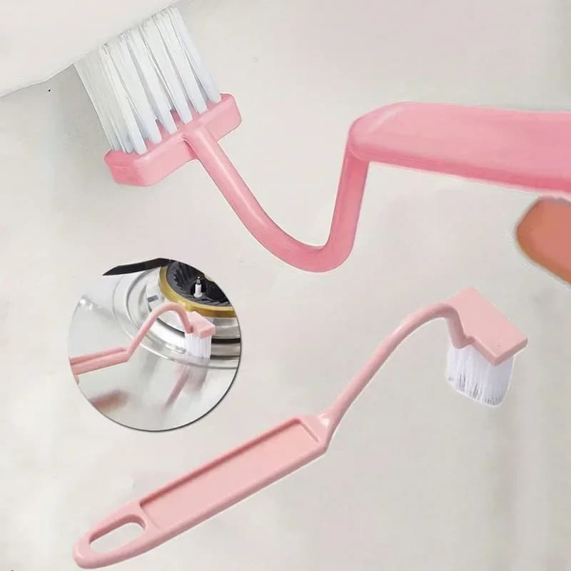Small V Toilet Brush Cleaning Brush, S-shaped Toilet Brush Curved Handle Sanitary Brush Bathroom Plastic Brush Deep Cleaning