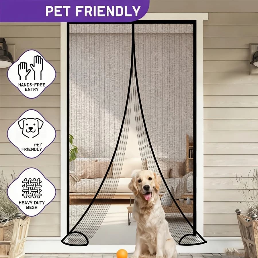 Living room, bedroom, garage door, door for free hands, magnetic mosquito net, door with mosquito net, home decoration