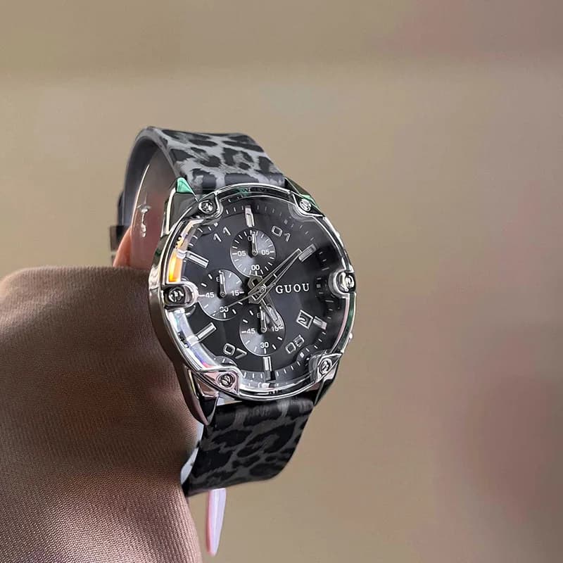 New Multi-Functional Sports Leather Strap Watch For WomenUniversal Wristwatch, Stylish Quartz TimepieceTrendy For Men And Women.