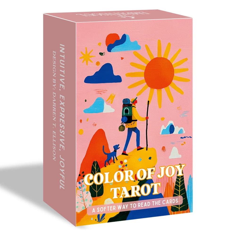 Carte dei Tarocchi Color of Joy, 78 carte dei Tarocchi originali con guida, design con illustrazioni moderne, giochi di carte, 12*7 cm, 14+