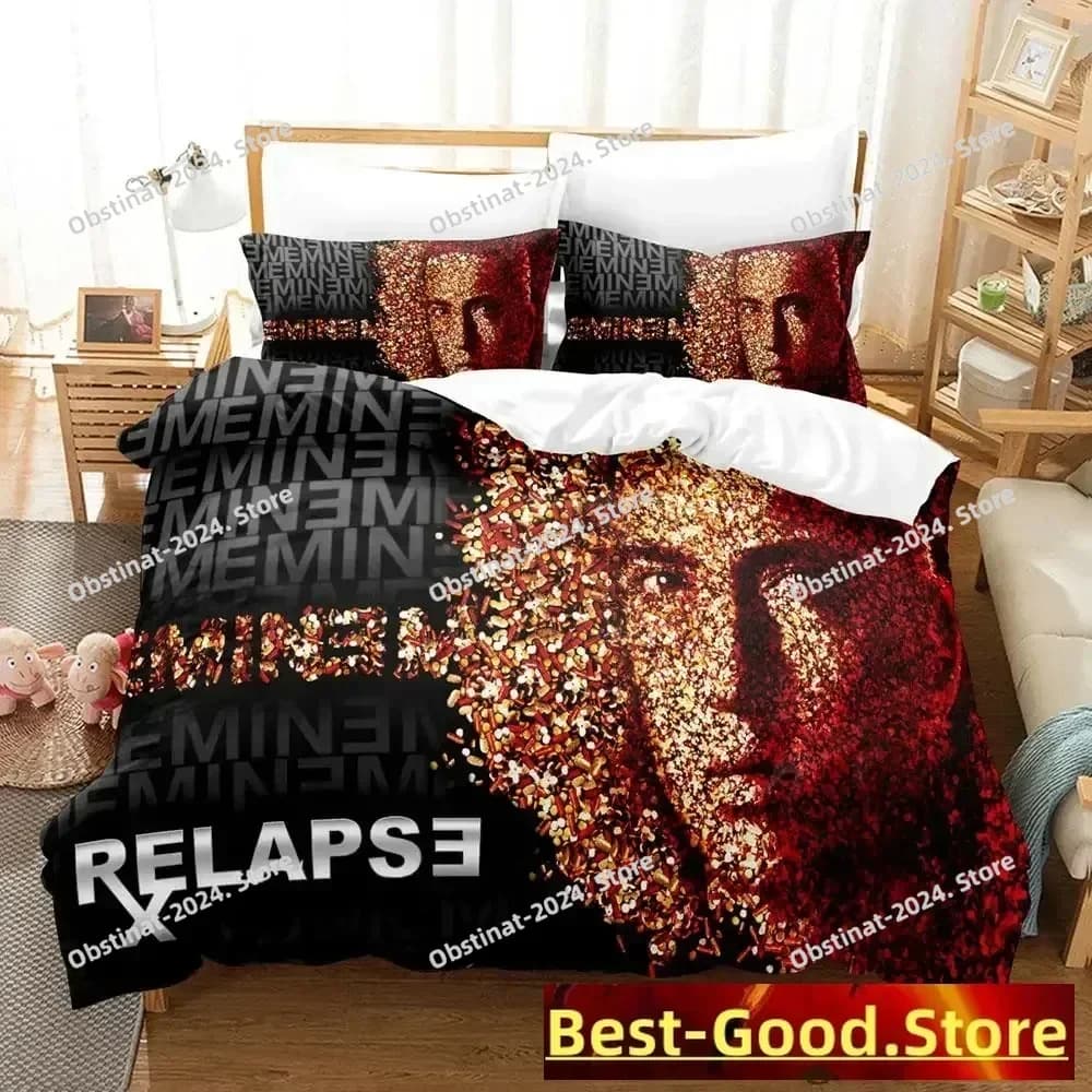2023 Musica per essere omicidio da Eminem MTBMB Set biancheria da letto Stampa con federa Copripiumino Letto Singolo Doppio Queen Super King Size