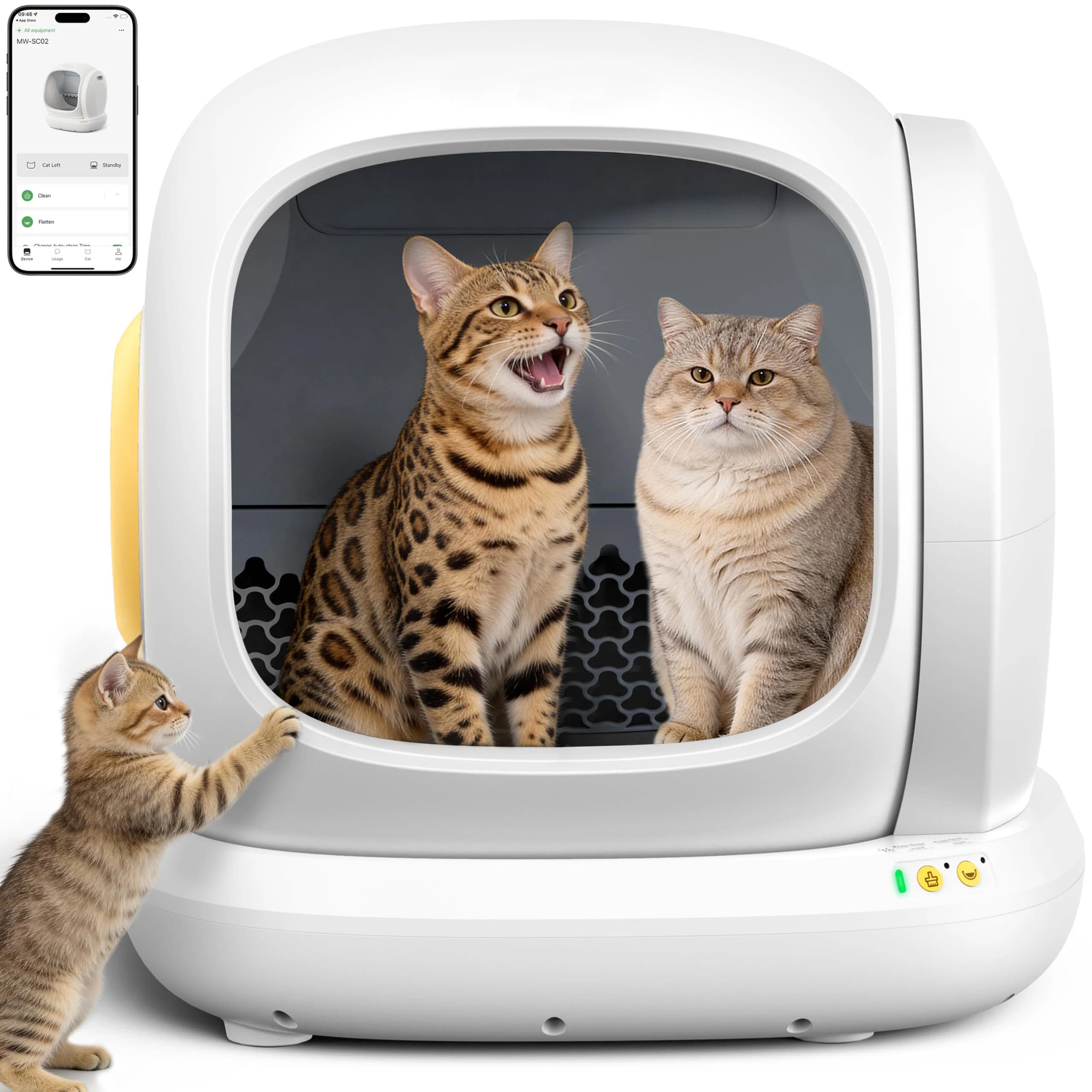 Adult Cat Litter Box Extra-Large Corridor-Style Enclosed Foldable Cat Poop Basin