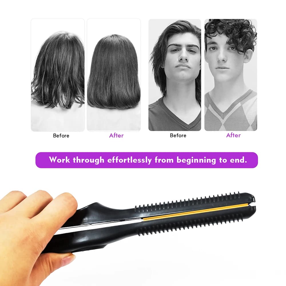 Piastra per capelli a matita piccola Piastra per capelli in ceramica tormalina Mini piastra per capelli Ferro per lisciare la barba da 3/10 pollici