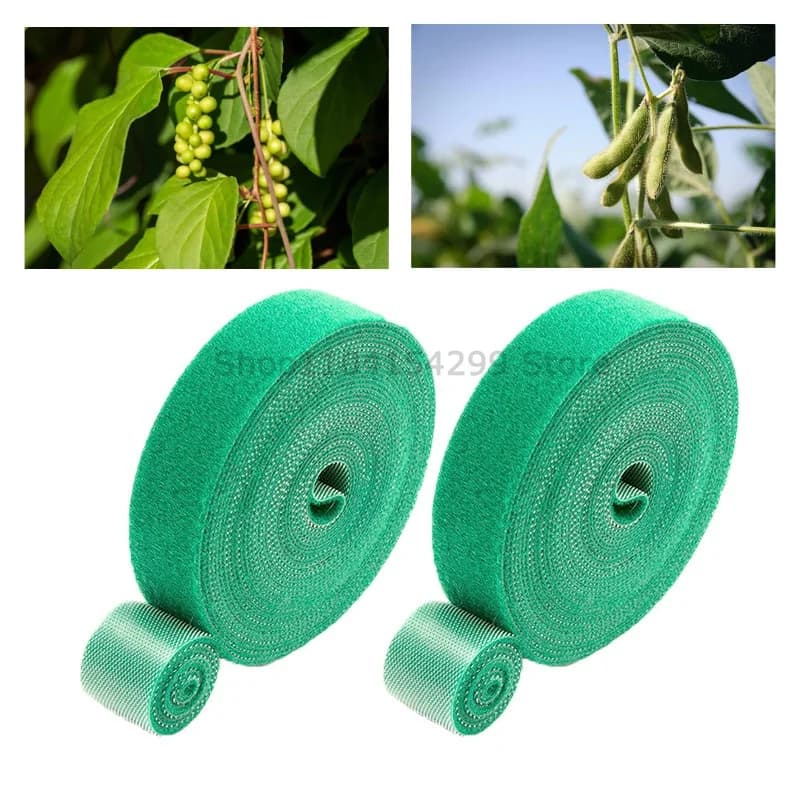 Self Adhesive Nylon Plant Ties Garden Twine Plant Bandage Hook Loop Vine Wrap Support Tape Garden Fastening Strips Cable Tie