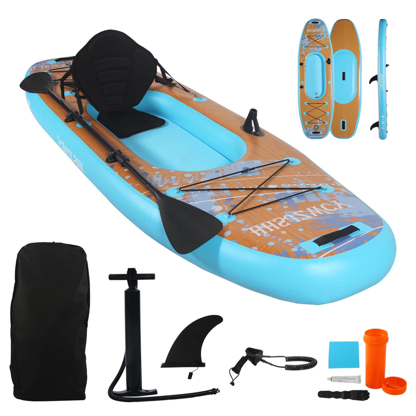 HHSJZWCY Kayak gonfiabile Stand Up Paddle Board da 10', 34'' extra largo, per adulti, con sedile, paddleboard per pesca, turismo,