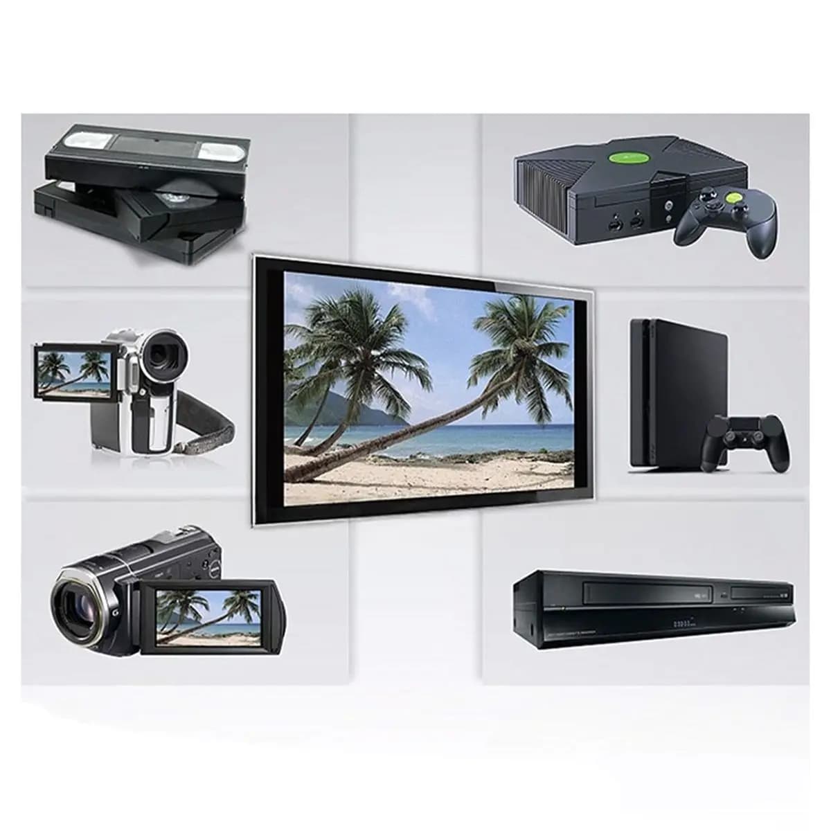 A64I 158 USB 2.0 Audio Video Capture Card AV S-Video Analog Video Recording for Player V8 Hi8 Camcorder Camera Win/IOS