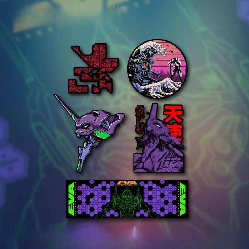 Neon Genesis Evangelion Reflective Car Sticker EVAEVANGELION-01 Mecha Surf Waterproof Sticker for interior and exterior glass concealer