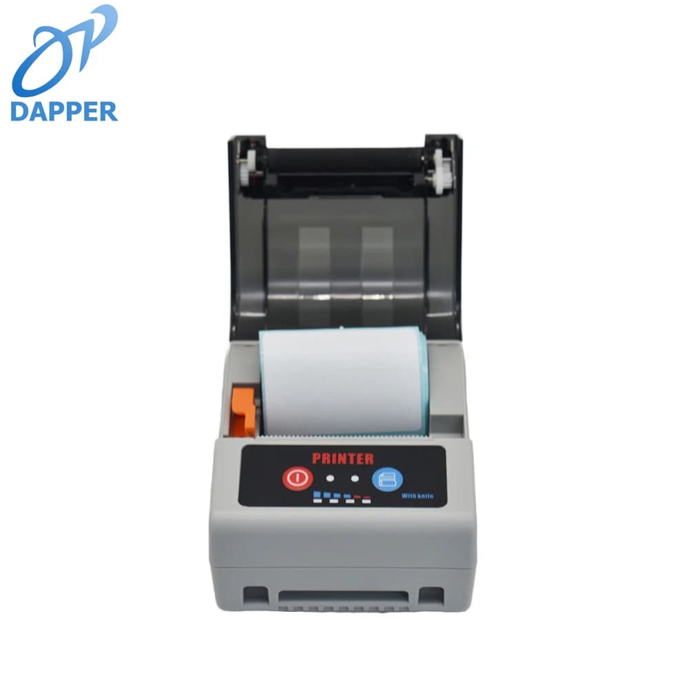 Portable Industrial Printer with Auto Cutter 58mm Mini Thermal Receipt Printer Compatible Label Paper for Android IOS Phone