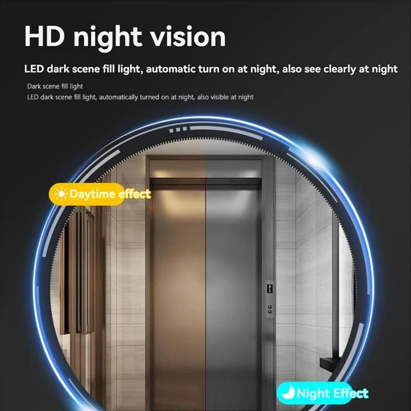 A51M-Smart Videocitofono Campanello Wireless, Telecamera di Sorveglianza Interna, Telecamera Cat's Eye, Monitoraggio Porta Antifurto, 3 Pollici