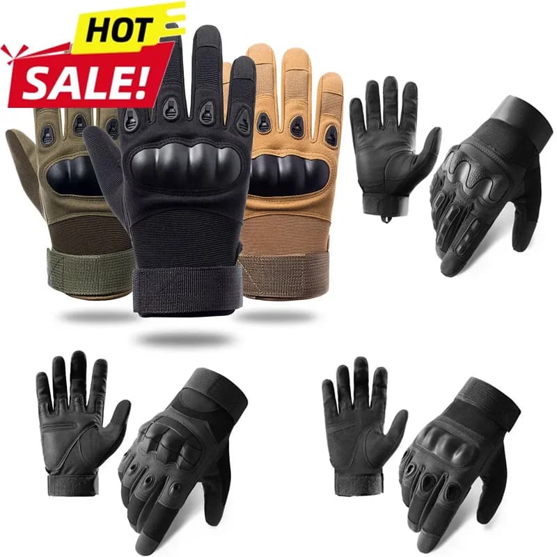 Portable Full-finger Anti-slip Motorcycle Gloves Men Touch Screen Outdoor Off-road Sports Cycling Motorcycle Finger Glove Unisex