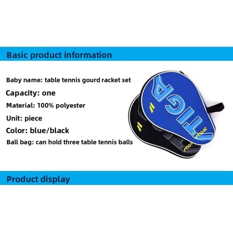 Table tennis paddle cover, thickened new style, horizontal paddle bag, straight paddle does not include balls and rackets