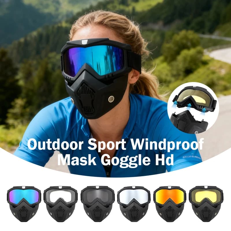 Dustproof Windproof Motorcycle Goggles Full Face Mask off Road Dirt Bike Riding HD Glasses Full Face Protective Eyewear
