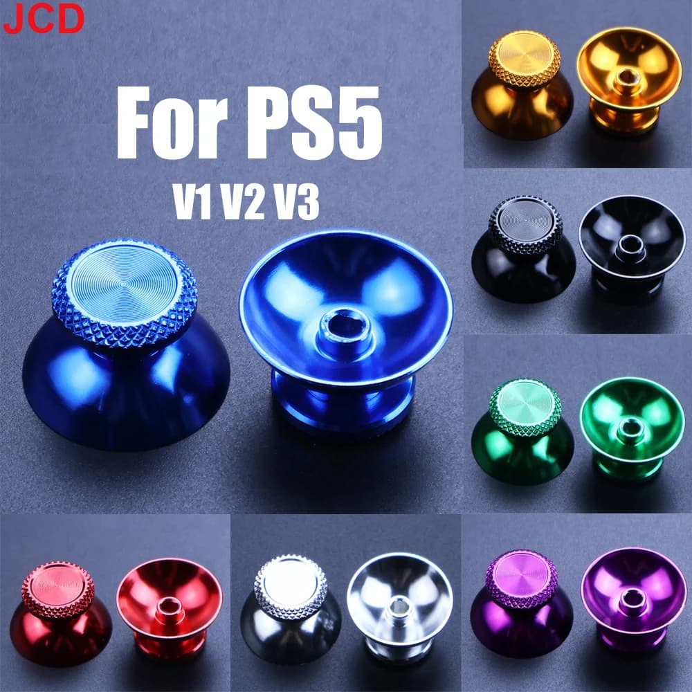 1 paio di Alluminio Metallo Analogico Joystick Thumb Stick Grip Cap Per PS5 V1 V2 V3 Controller Gamepad Rocker Caps Thumbstick Accessori