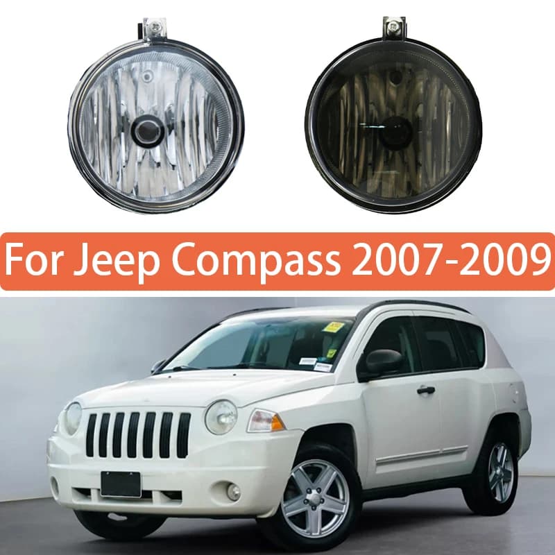 Faro Fendinebbia Anteriore per Jeep Compass 2007 2008 2009, Luce Antinebbia Paraurti Anteriore 4805857AA 4805857AB 04805857AA 04805857AB