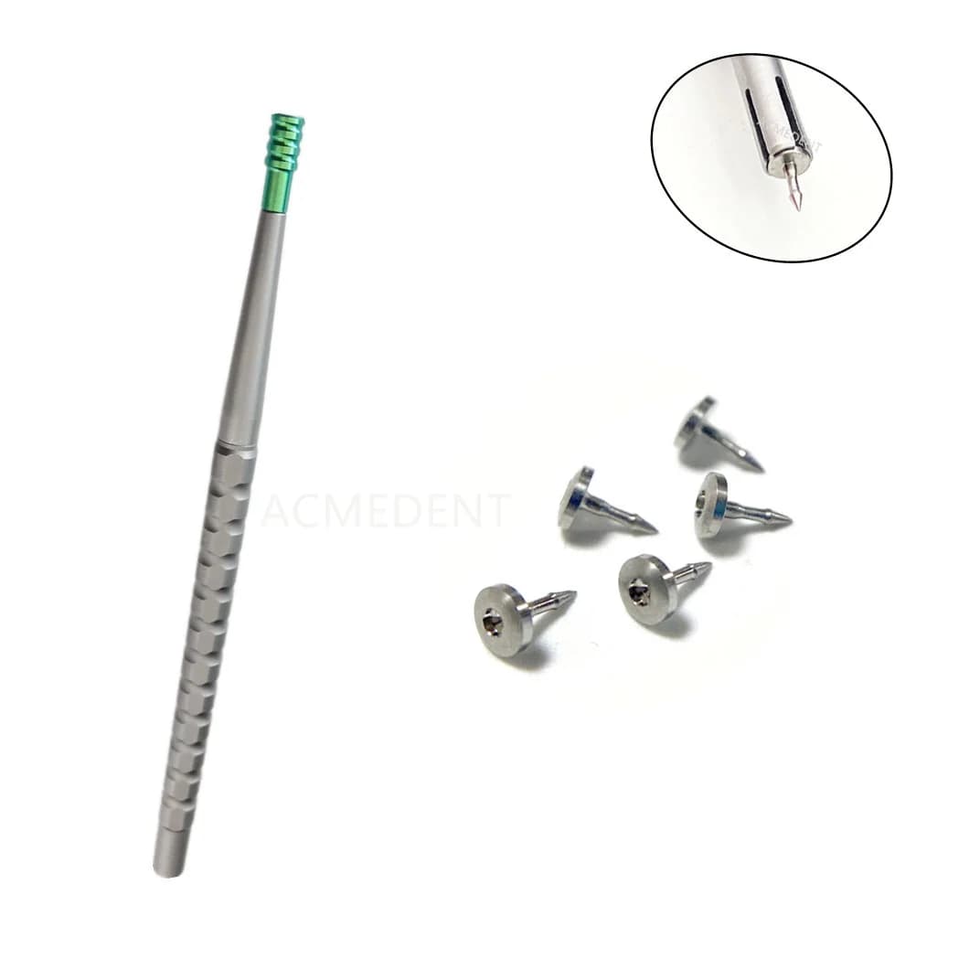 Perni in titanio per puntine ossee dentali Perno di stabilizzazione per fissaggio membrana Driver di adattamento GBR da 2,5 mm
