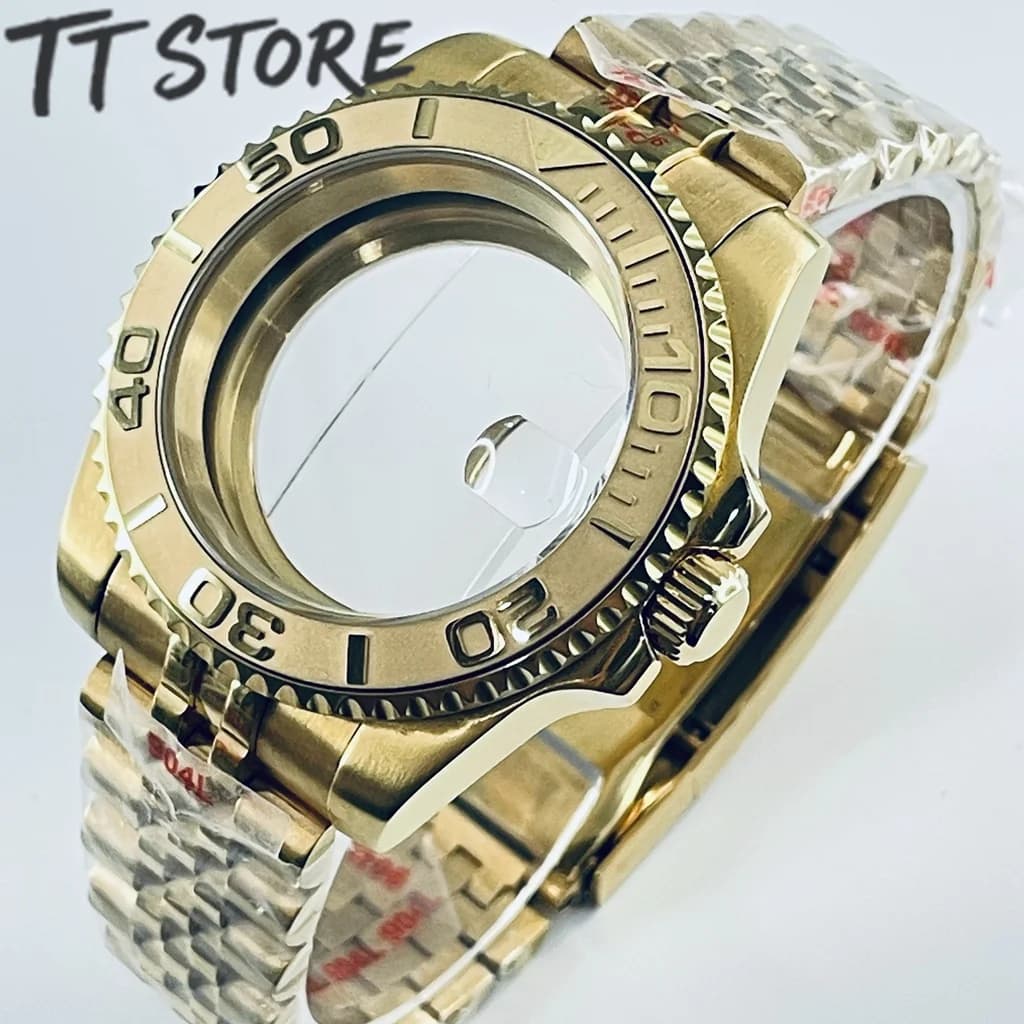 Orologio Unisex in Oro da 40mm con Movimento NH34/NH35/NH36/NH38/NH39/NH70/ETA2824/PT5000, Lunetta in Ceramica e Cassa in Zaffiro per Uomo e Donna