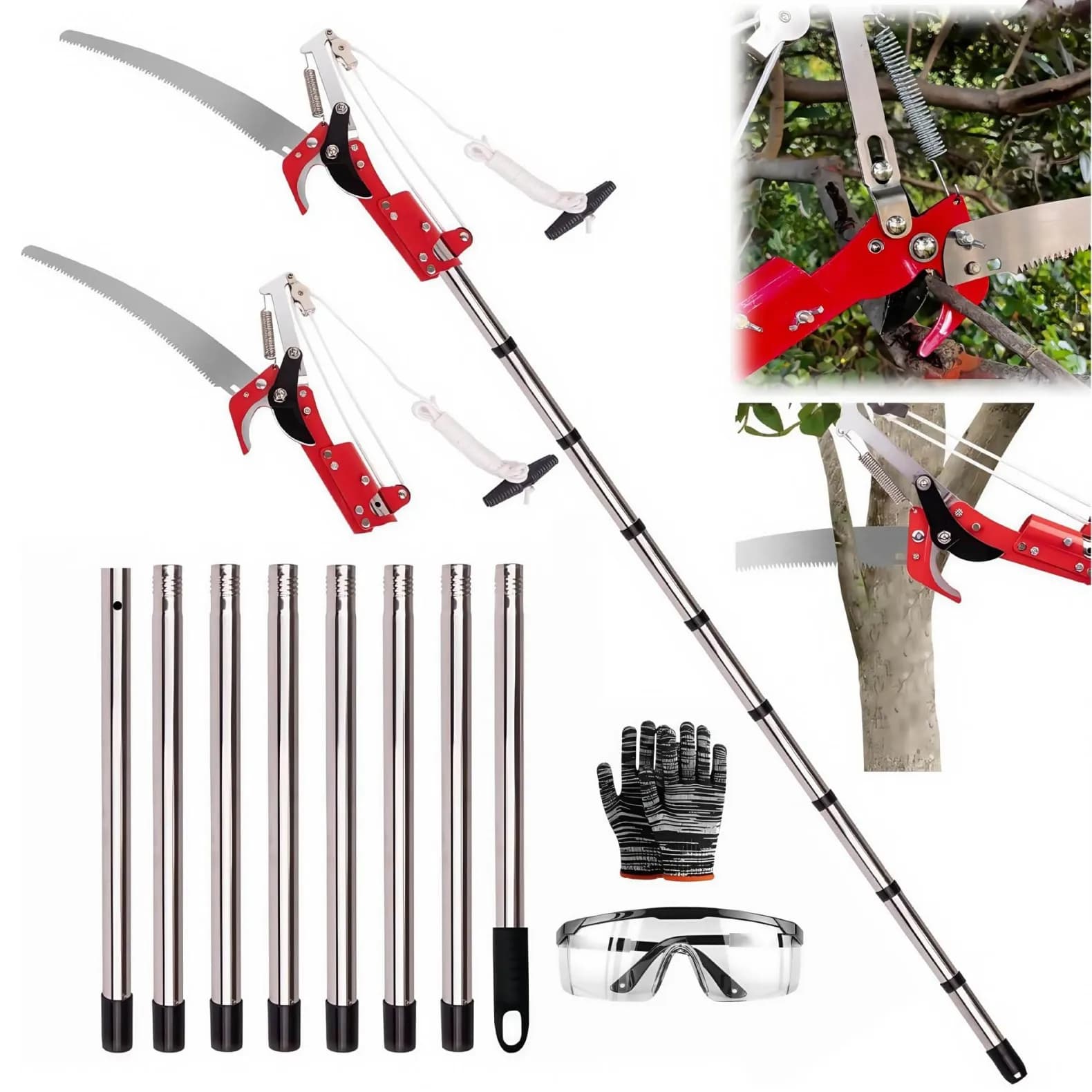 Telescopic Power Saw for High Height Coppers, Shears for Power, Shears for Harvesting and Cutting of Coppers, Screws and Garden Plants