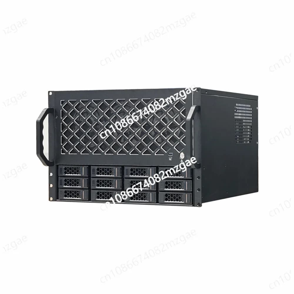 Chassis NAS a 12 Dischi per Server di Archiviazione, Supporto Raffreddamento a Liquido 360, Compatibile con Schede Madri ATX, Slot per Schede Full Height