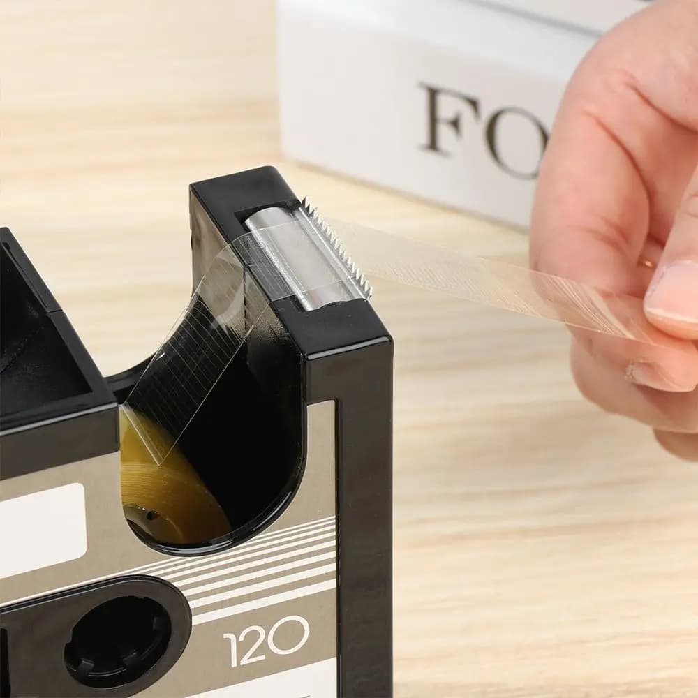 Nuovo portapenne ABS 2 in 1 astuccio multifunzionale nastro a cassetta scatola di immagazzinaggio desktop Kawaii cancelleria